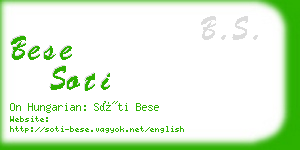 bese soti business card